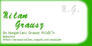 milan grausz business card